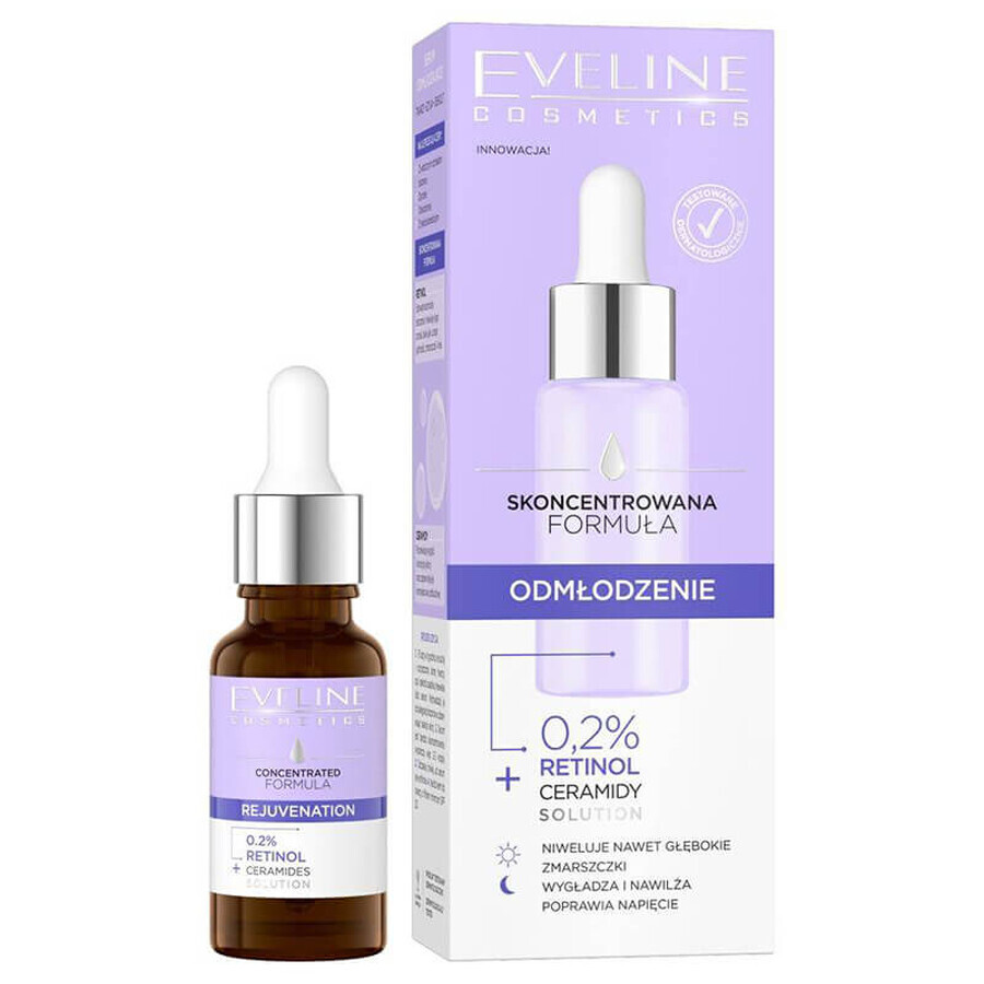 Comprar Eveline Cosmetics Fórmula Concentrada, sérum rejuvenecedor, 0,2% retinol, 18 ml Eveline Cosmetics Fórmula Concentrada, sérum rejuvenecedor, 0,2% retinol, 18 ml