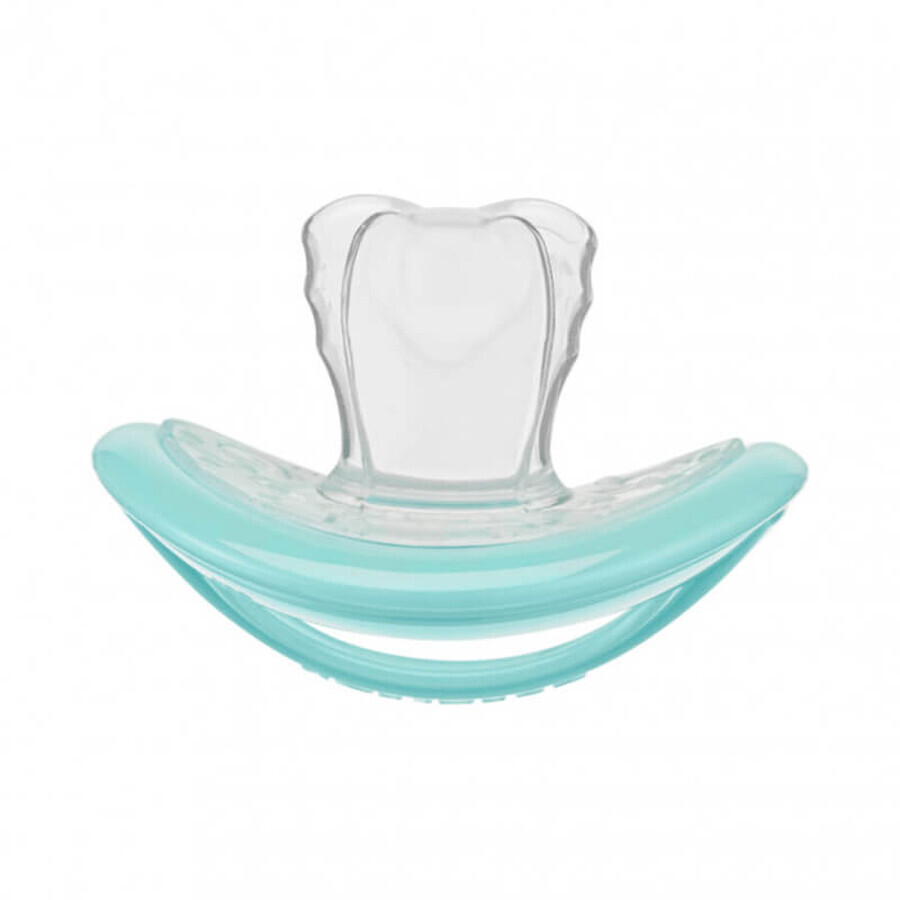 Curaprox Baby, succhietto in silicone, turchese, misura 2, 18-36 mesi, 1 pz.