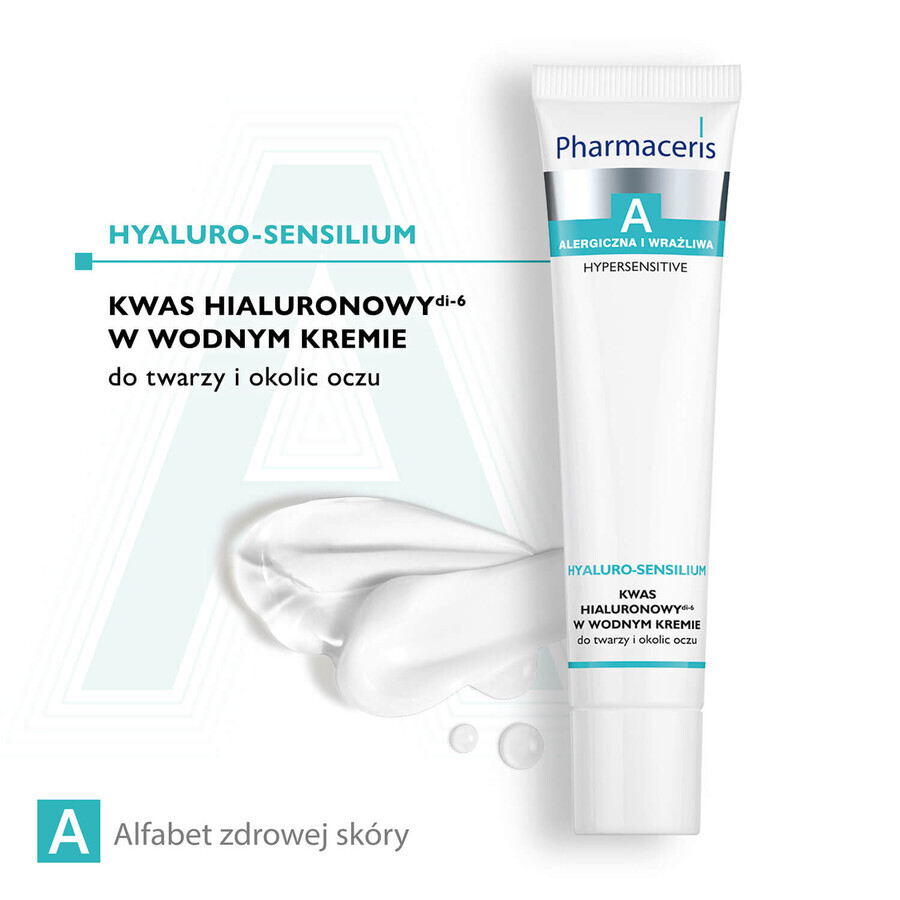 Pharmaceris Hyaluro-Sensilium hyaluronic acid cream in water for face and eye area, 40 ml + Hyaluro-Sensibio intense moisturizing serum, 4 ml free of charge