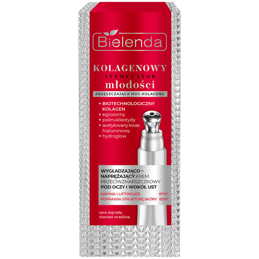 Bielenda Collagen Youth Stimulator, anti-wrinkle smoothing and firming cream under the eyes and around the lips, 15 ml