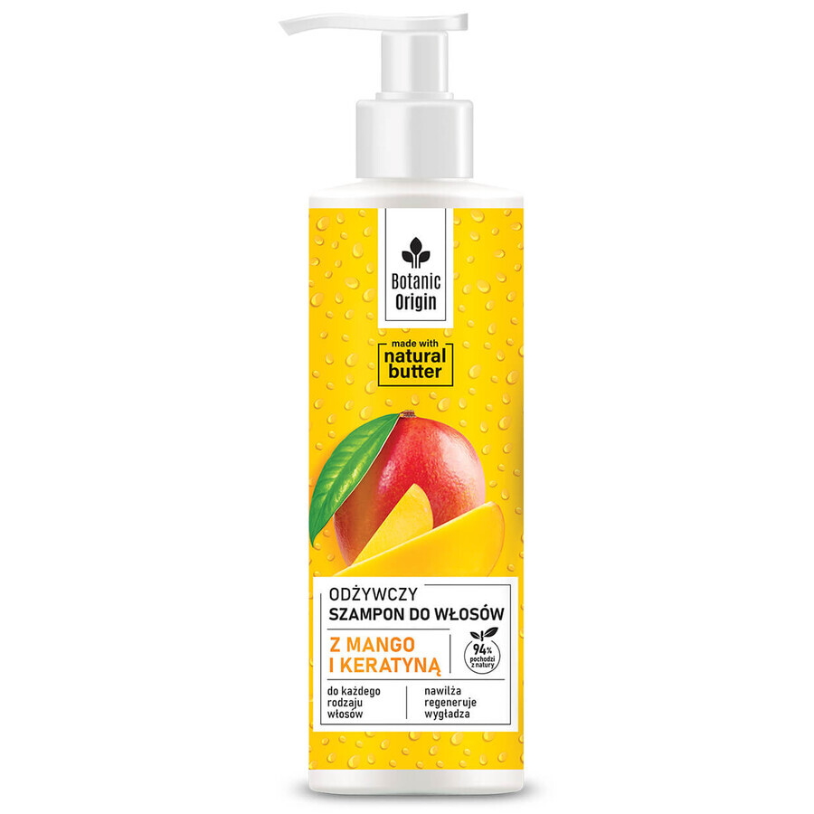 Botanic Origin nourishing shampoo with mango and keratin, 300 ml