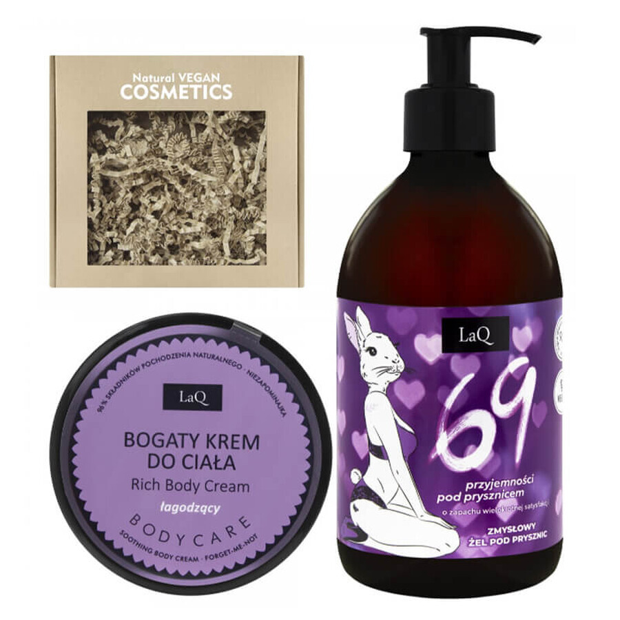Set LaQ Unforgettable 69, gel de duș, 500 ml + cremă de corp, 200 ml