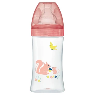 Biberón con función sensorial y tetina plana anticólicos Debit 2, Jardín, 0-6 meses, 270 ml, Dodie