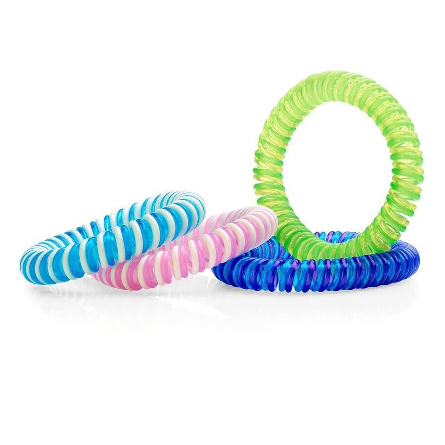 Chicco Natural, 2 in 1 scented bracelet and eraser, blue, 1 pc