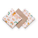 BabyOno, mousseline luiers, 100% katoen, bruin, 70 x 70 cm, 3 stuks BabyOno, mousseline luiers, 100% katoen, bruin, 70 x 70 cm, 3 stuks