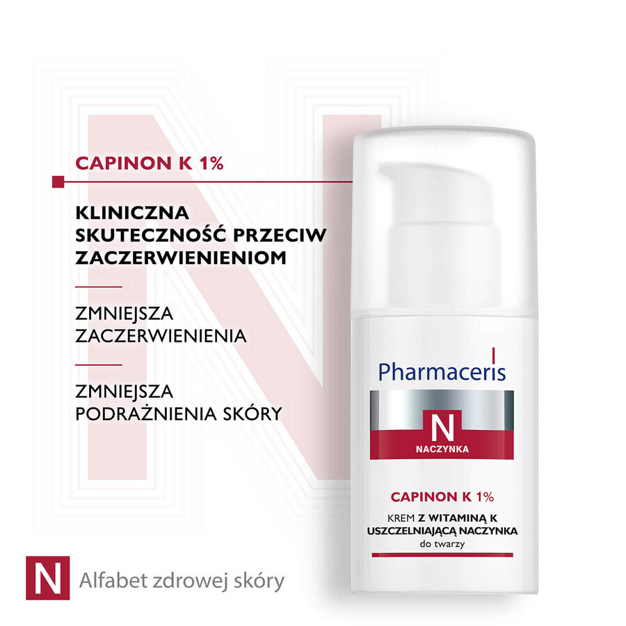 Pharmaceris N Capinon K 1%, vitamin K cream for vascular sealing, 30 ml + vitamin C concentrate 1200 mg, hardening and smoothing, 5 ml free of charge