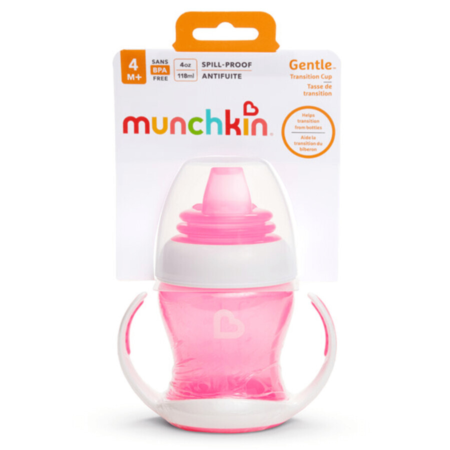 Munchkin transitional cup, pink, 118 ml