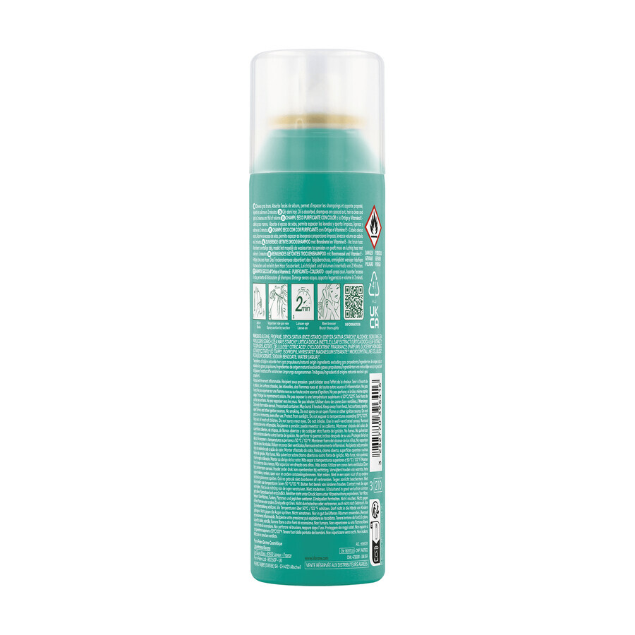 Klorane Nettle Dry Shampoo for Black and Oily Hair, 150 ml