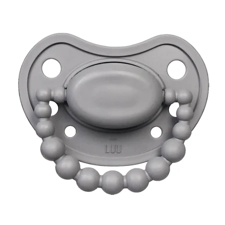 Luu Kids, sucette, positionnement, silicone, Lovely Gray, à partir de 6 mois, 1 pièce