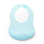BabyOno, bavetă ultra-subțire din silicon, albastră, de la 6 luni, 1 buc BabyOno, bavetă ultra-subțire din silicon, albastră, de la 6 luni, 1 buc