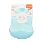 BabyOno, bavetă ultra-subțire din silicon, albastră, de la 6 luni, 1 buc BabyOno, bavetă ultra-subțire din silicon, albastră, de la 6 luni, 1 buc