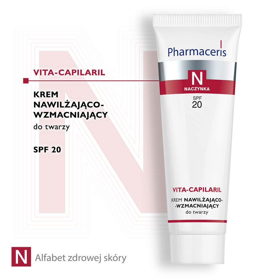 Pharmaceris N Vita-Capilaril, moisturizing and fortifying face cream, SPF 20, 50 ml + vitamin C concentrate 1200 mg, fortifying and smoothing, 5 ml free of charge