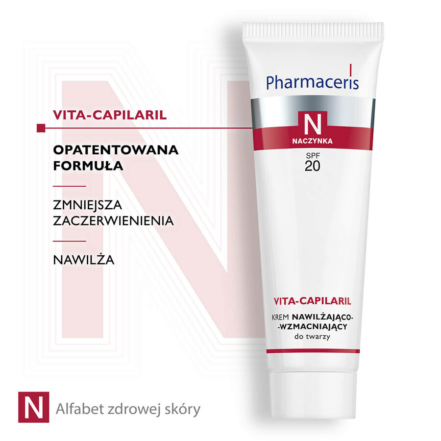 Pharmaceris N Vita-Capilaril, moisturizing and fortifying face cream, SPF 20, 50 ml + vitamin C concentrate 1200 mg, fortifying and smoothing, 5 ml free of charge