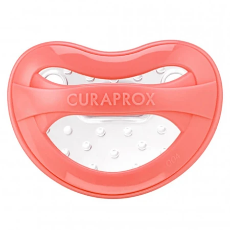 Curaprox Baby, sucette, silicone, corail, taille 0, 0-7 mois, 1 pc