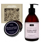 LaQ Sensual set, shower gel 500 ml + soap with brush and sponge 50 ml