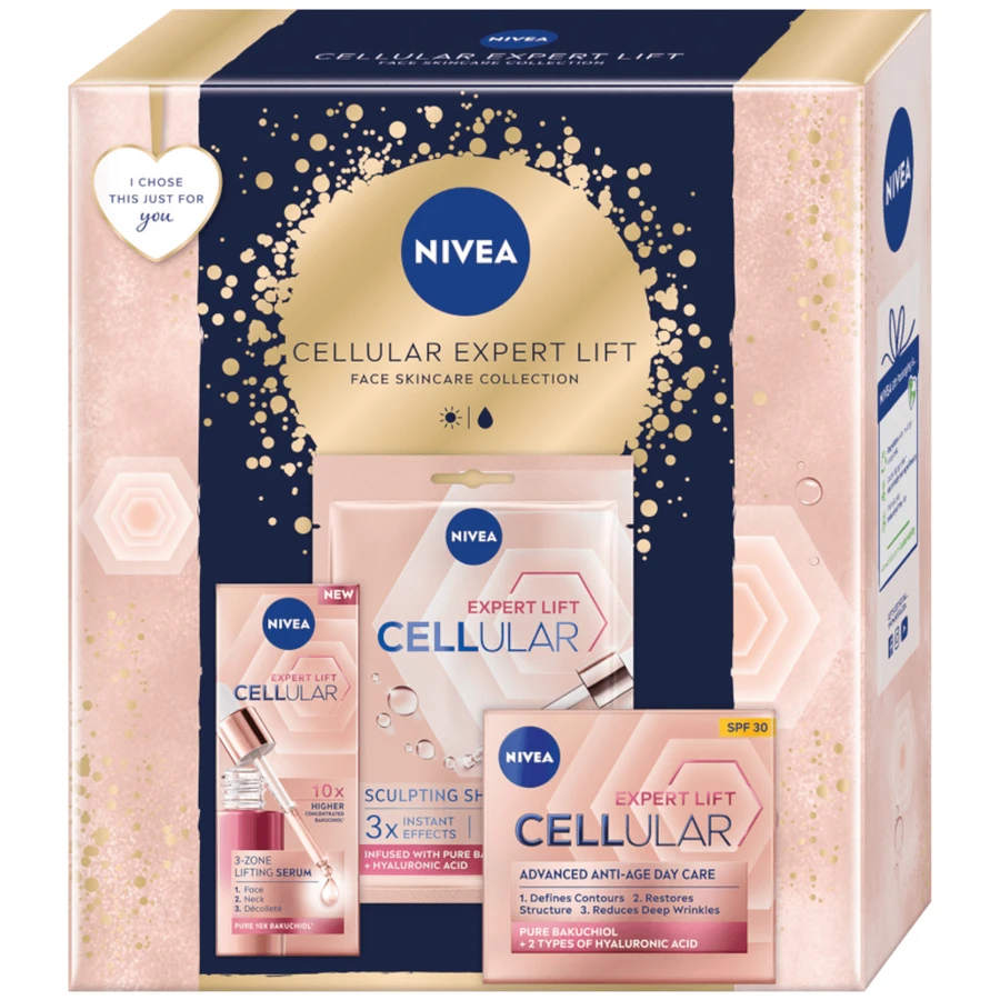 Nivea Cellular Expert Lift Set, Creme, 50 ml + Serum, 30 ml + Maske, 1 St.