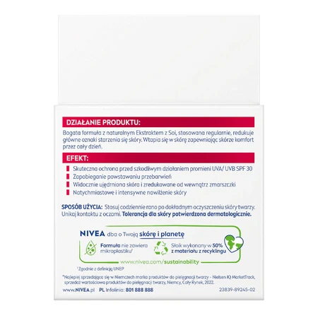 Nivea Vital Soja Crema reafirmante de día antiedad, pieles maduras, FPS 30, 50 ml