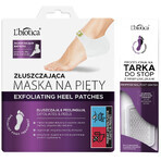 L'Biotica Set, Peeling-Maske für Fersen, Peeling-Peeling für Härte, 18 g + professionelles Fußpeeling mit Minifeilen, 1 Stück L'Biotica Set, Peeling-Maske für Fersen, Peeling-Peeling für Härte, 18 g + professionelles Fußpeeling mit Minifeilen, 1 Stück
