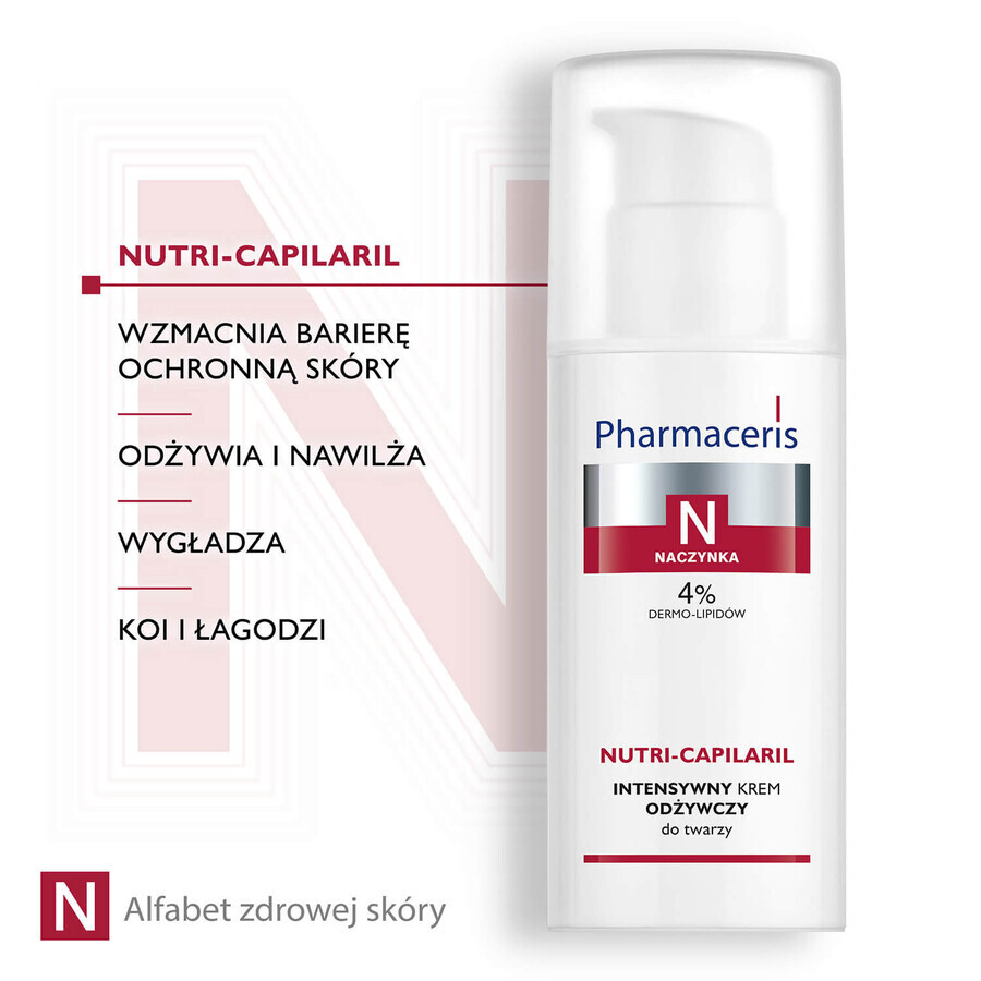 Pharmaceris N Nutri-Capilaril, intensive nourishing face cream, 50 ml + vitamin C concentrate 1200 mg, strengthens and smoothes, 5 ml free of charge