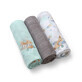 BabyOno Natural Bamboo, natural diapers made of bamboo fibers, grey, 70 x 70 cm, 3 pcs
