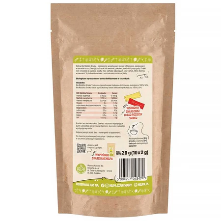 Helpa Bio Baguettes d'arôme, fraises et bananes, 20 g