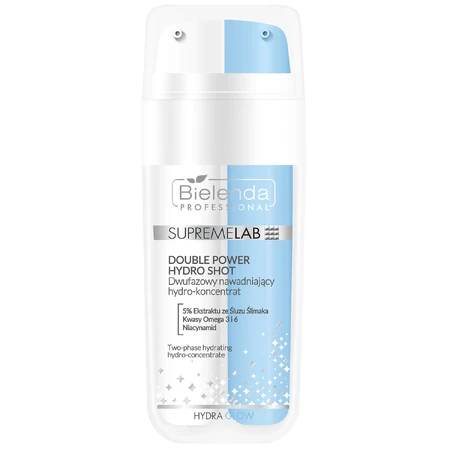 Bielenda Professional SupremeLAB Hydra Glow, Hydra Glow Hydraterend Bifasisch Hydraterend Concentraat met Slakkenslijm Extract, 30 ml