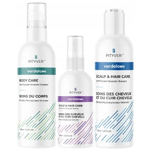 Verdelove Pityver kit, pentru mătreață cu cruste, șampon 150 ml + lichid, 100 ml + emulsie, 150 ml