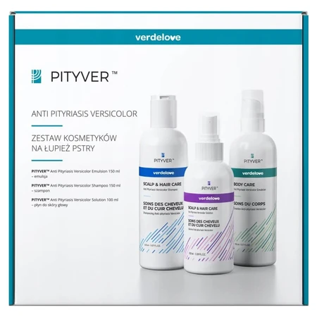 Verdelove Pityver kit, pentru mătreață cu cruste, șampon 150 ml + lichid, 100 ml + emulsie, 150 ml