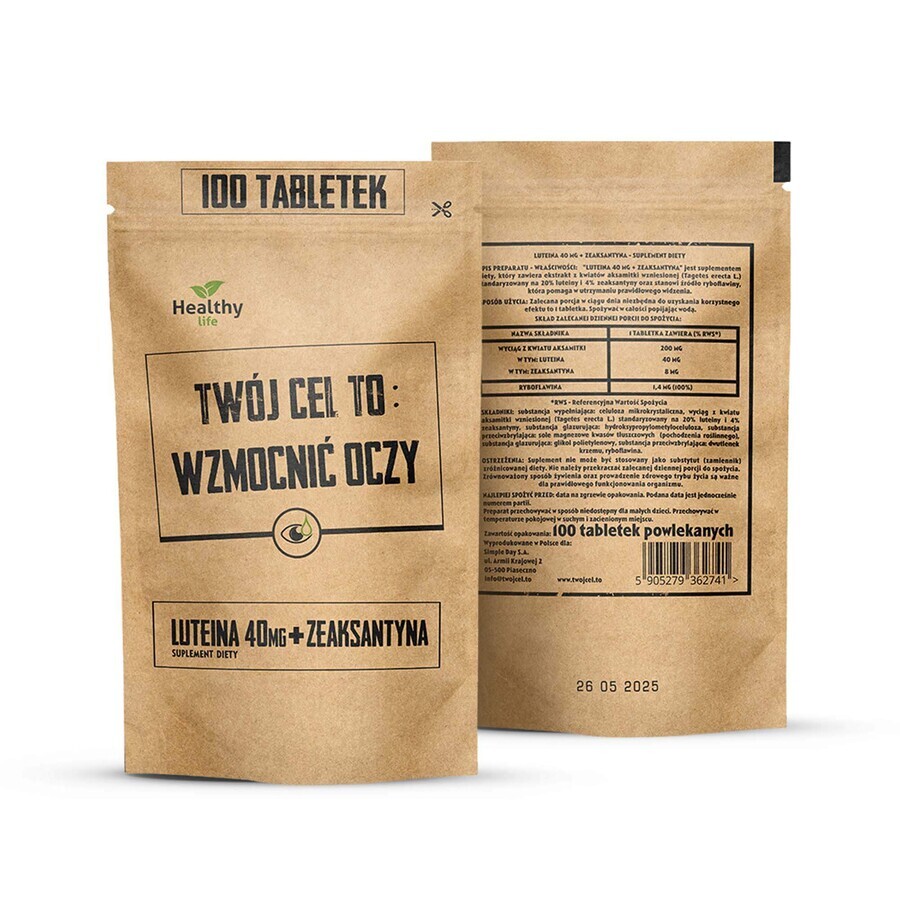 Simple Day Lutein + Zeaxanthin, 100 tablets