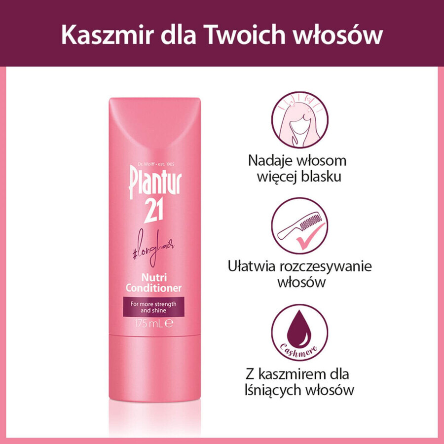 Plantur 21 Nutri-Conditioner păr lung, balsam cu cafeină pentru păr lung, 175 ml