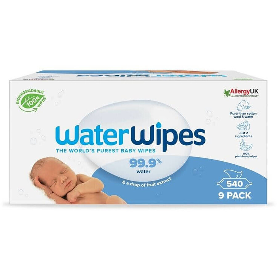 100% BIO degradable water wipes 9 x 60 pcs