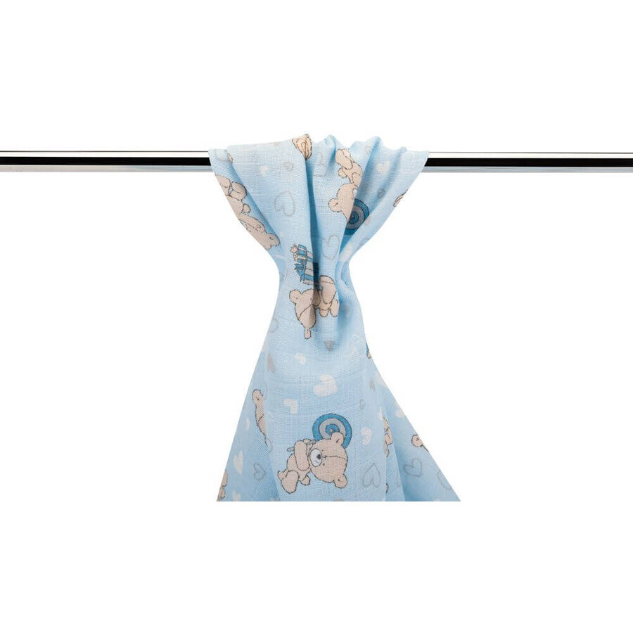Bomimi TETRA Premium Handtuch 140 g/m2, 80x100, teddy-blau 2 Stück