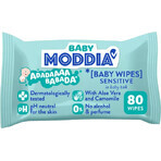 Moddia Baby Gevoelige Natte Doekjes 80 stuks Moddia Baby Gevoelige Natte Doekjes 80 stuks