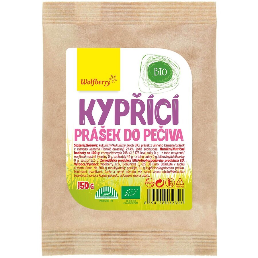 Levadura en polvo ecológica Wolfberry 150 g