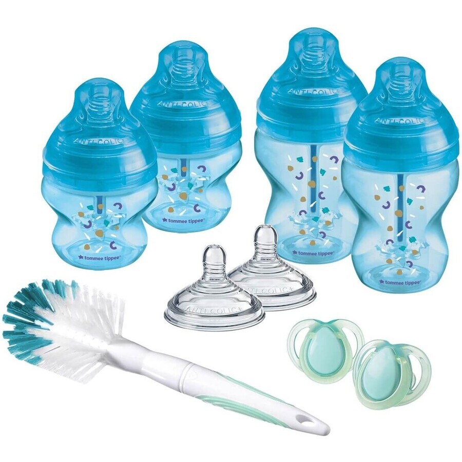 Cumpără Tommee Tippee CTN ADVANCED ANTI-COLIC Newborn Starter Kit, albastru Tommee Tippee CTN ADVANCED ANTI-COLIC Newborn Starter Kit, albastru