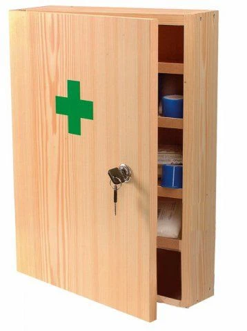 Big axe hanging wooden medicine cabinet