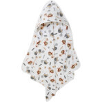 Bomimi Asciugamano con cappuccio FLANEL 80x80, tartaruga