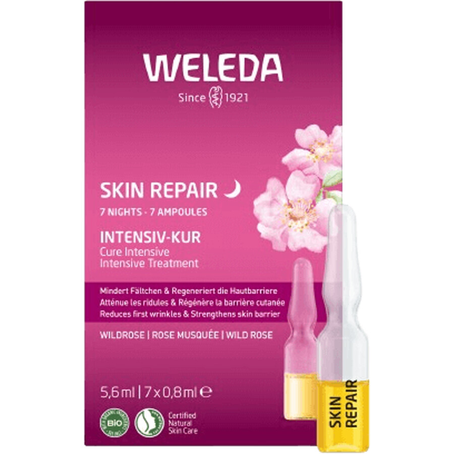 Weleda Skin Repair, tratament intensiv de 7 zile, Wild Rose 7 x 0.8 ml