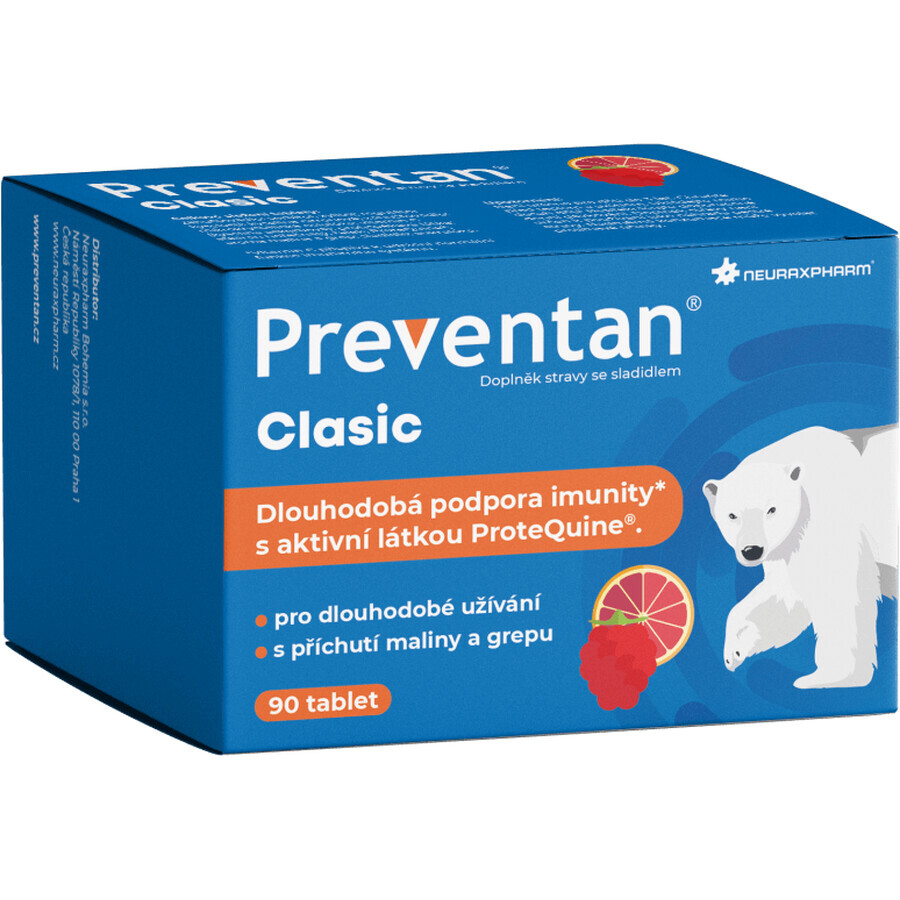 Neuraxpharm Preventan Classic al gusto di lampone e pompelmo 90 compresse