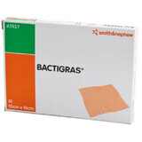 Cubreheridas Bactigras 10 x 10 cm, recubrimiento de tul antiséptico con acetato de clorhexidina 10 uds.