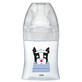 Glass bottle with sensory function and anti-colic flat teat Debit 1, Paris, 0-6 months, 150 ml, Dodie