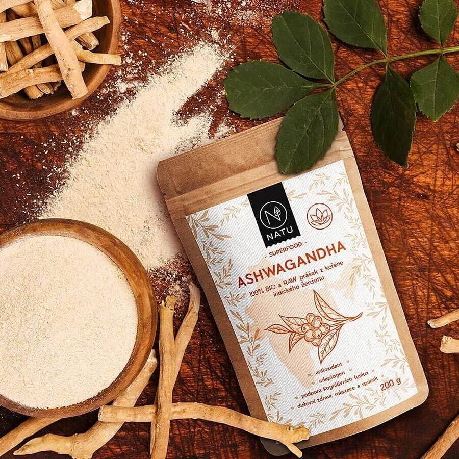 Natu Organic Ashwagandha poudre 200 g