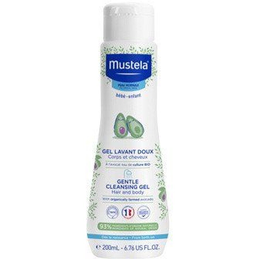 Gel de curățare delicată pentru corp și păr Mustela 200 ml