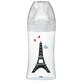Glass bottle with sensory function and anti-colic flat teat Debit 2, Paris, 0-6 months, 270 ml, Dodie