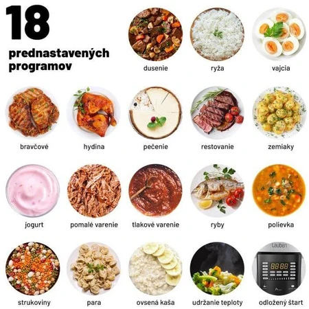 Lauben Multi Cooker 18SB Czech Edition Multifunctional pressure cooker