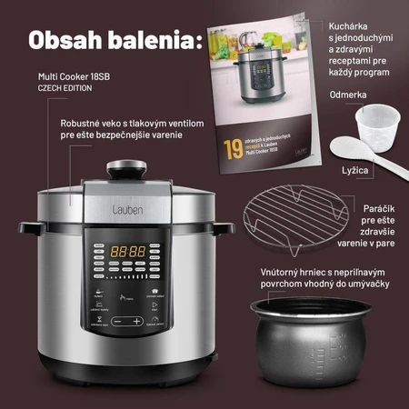 Lauben Multi Cooker 18SB Czech Edition Multifunctional pressure cooker