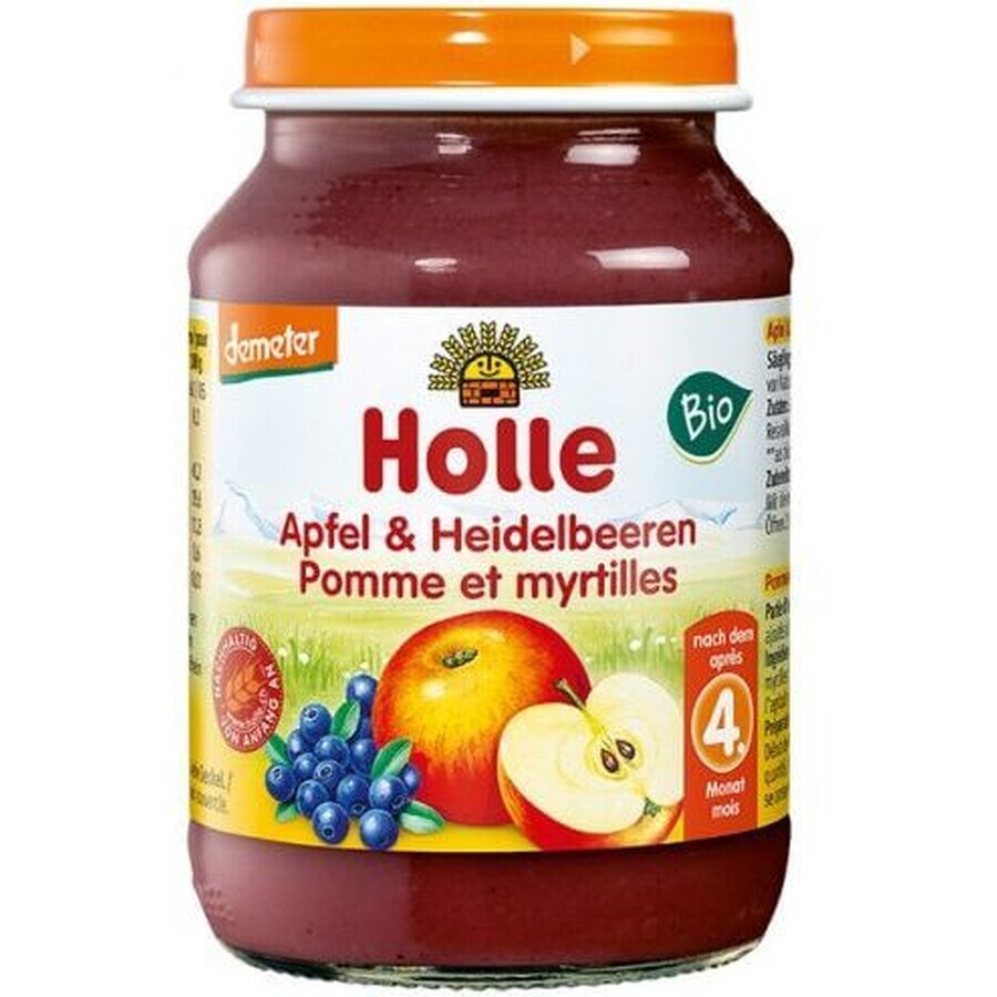 Holle snack ecológico para bebés Manzanas y arándanos 190 g