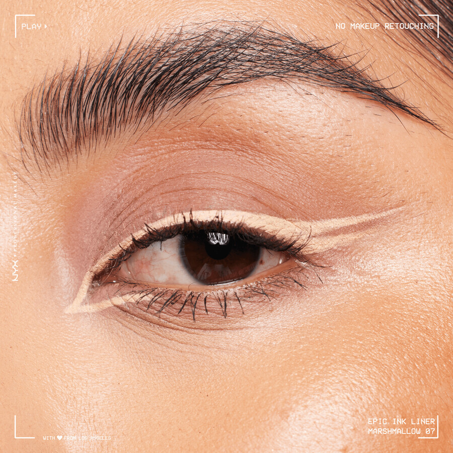 NYX Professional Makeup Epic Ink Liner, delineador de ojos resistente al agua - Marshmallow