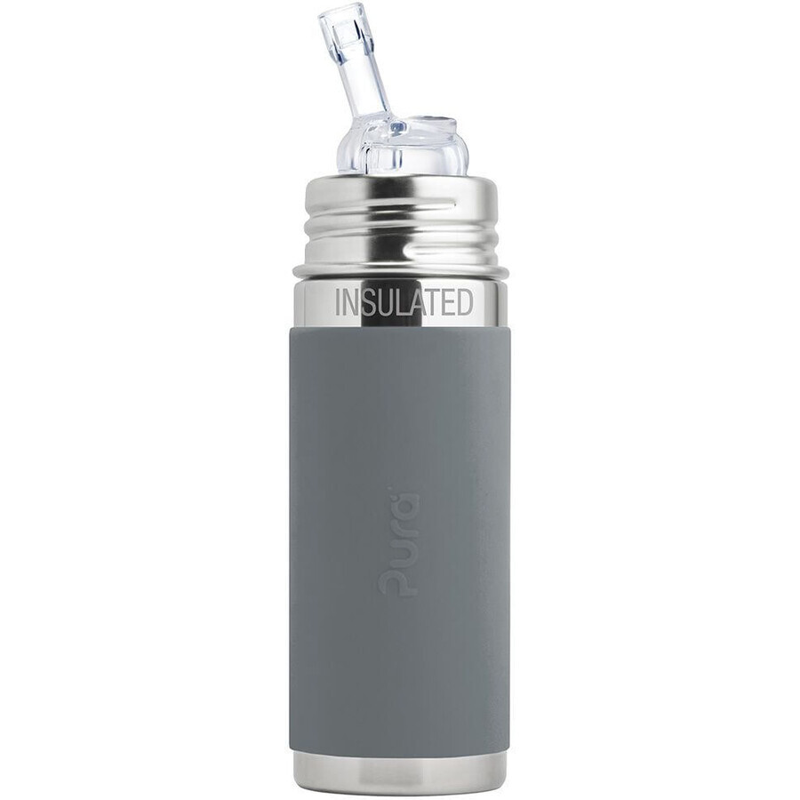 Acquista Pura ® Bottiglia thermos con cannuccia grigia 260 ml Pura ® Bottiglia thermos con cannuccia grigia 260 ml