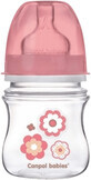 Canpol babies Sticlă cu gura largă Nou-născut roz 120 ml